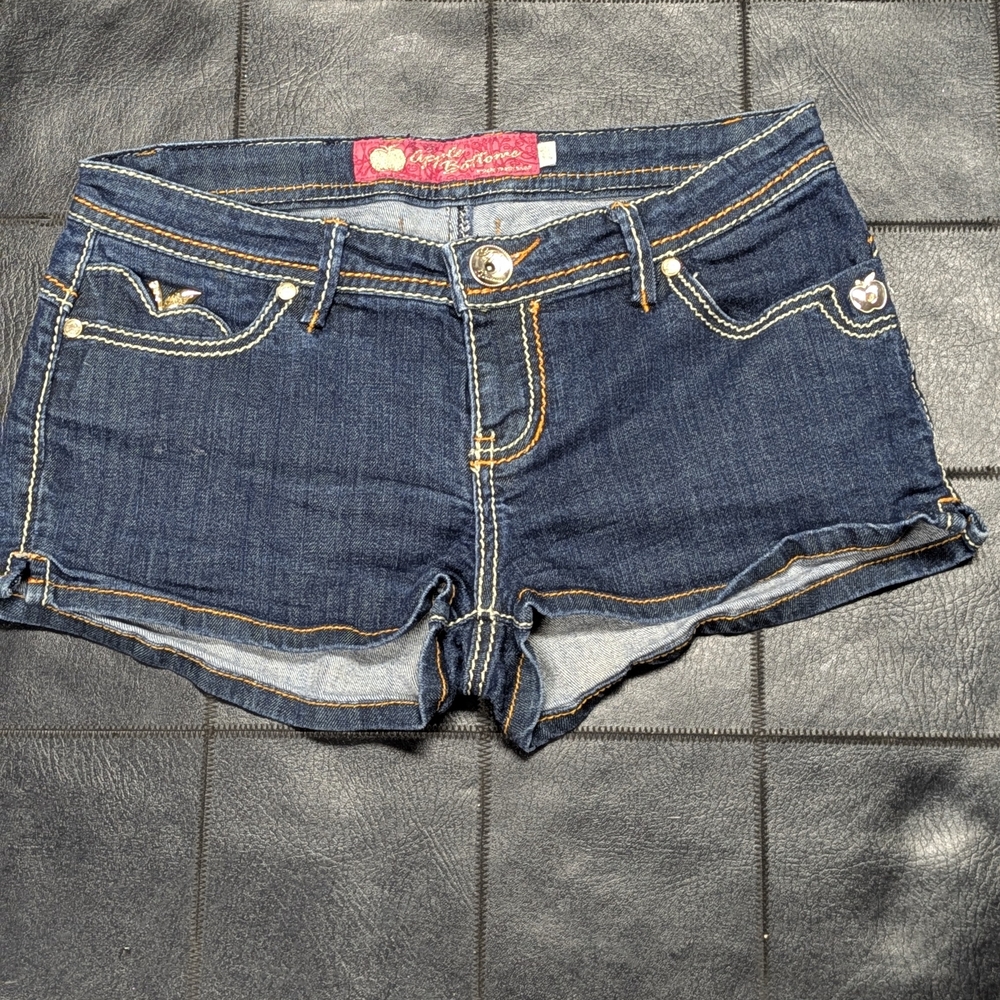 Apple Bottoms Dark Blue Denim Women's Shorts. 7/8